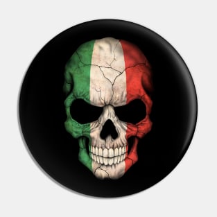 Italian Flag Skull Pin