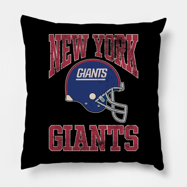 New York Giants Football Retro Pillow by Maskumambang