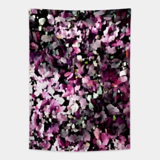 Floral pink leaves abstract Tapestry