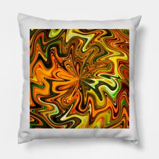 Colorful orange pattern Pillow