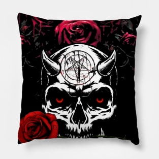 Skull'N Roses Alternative Version Pillow