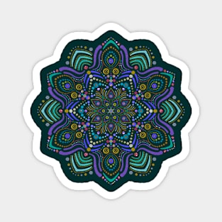 Ornate Metallic Mandala Magnet