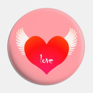 Love on Wings - Red Pin