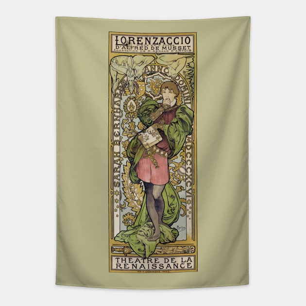 Sarah Bernhardt as Lorenzaccio Tapestry by UndiscoveredWonders