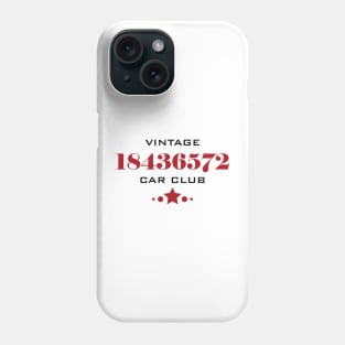 Vintage 18436572 Car Club Phone Case