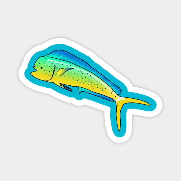 Mahi Mahi Tahiti Fish (Dophinfish Bream) Magnet by FabuleusePlanete