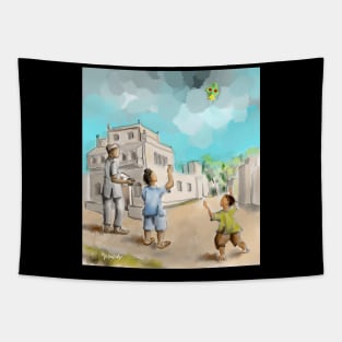 Punjabi village life Tapestry