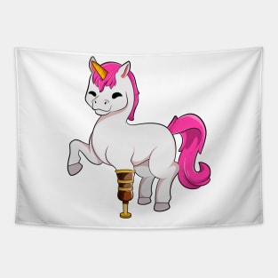 Unicorn with prosthetic leg Tapestry