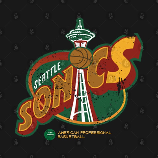 Sonics Basket Seattle by Doxie Greeting