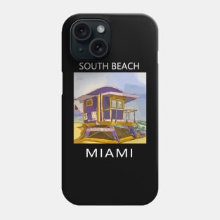 South Beach Lifeguard Tower in Miami Florida - Welshdesigns Phone Case