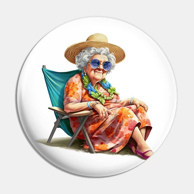 Summer Grandma #5 Pin by Chromatic Fusion Studio