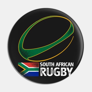 Rugby Ball South Africa Flag Pin