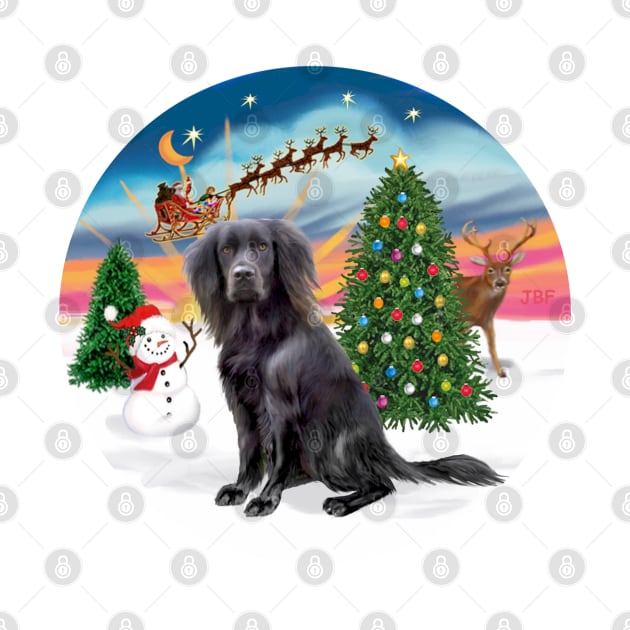 Santa' Takes Off Featuring a Flat Coated Retriever by Dogs Galore and More