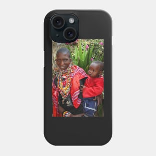 Maasai (or Masai) Mother & Child, East Africa Phone Case