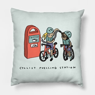 Cyclist Fuelling Station Pillow