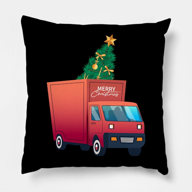 Merry Christmas Tree Pillow by Skylane