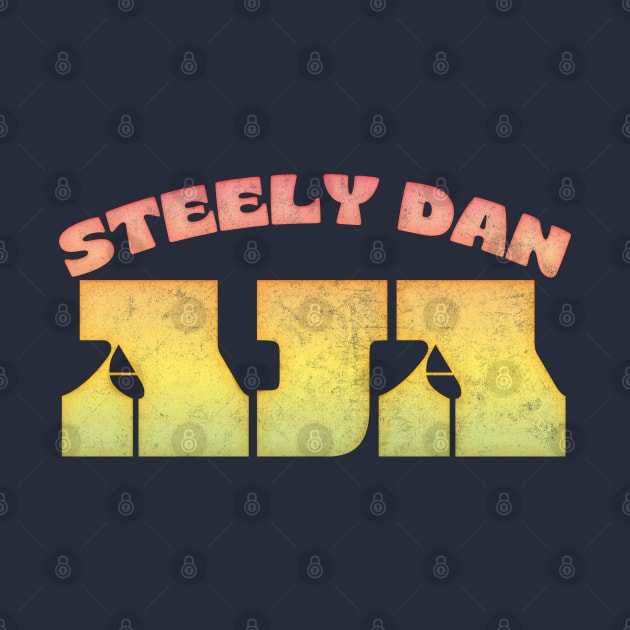 Steely Dan /\/\/\/ Aja Original Retro Typography Design by DankFutura