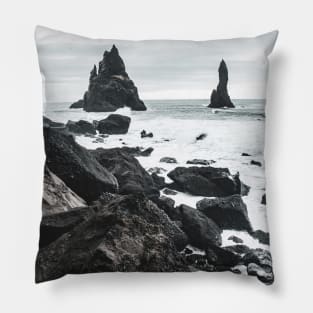 Black Rock Formations Pillow