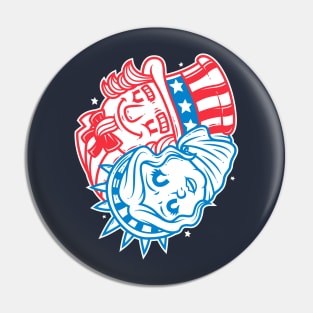 Yin and Yang of America Pin