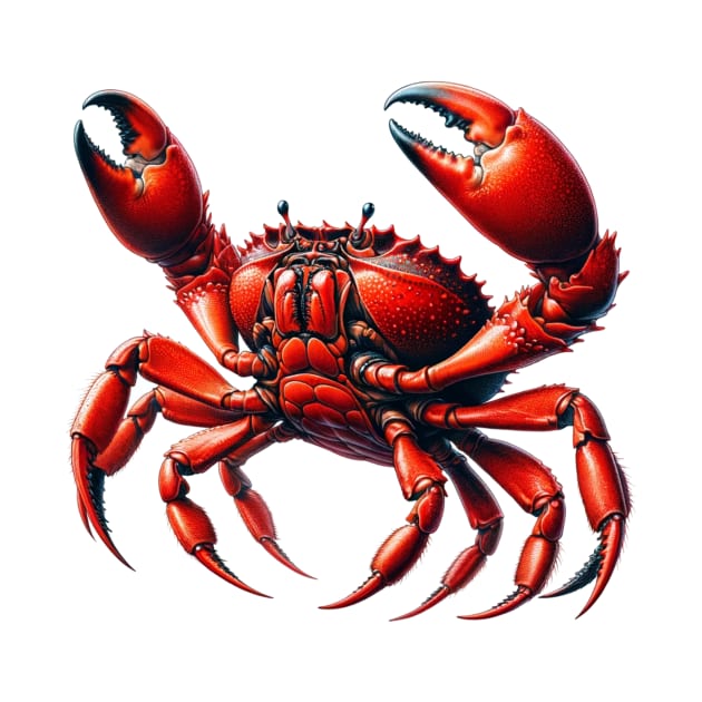 Christmas Island crab - natural history art by encyclo