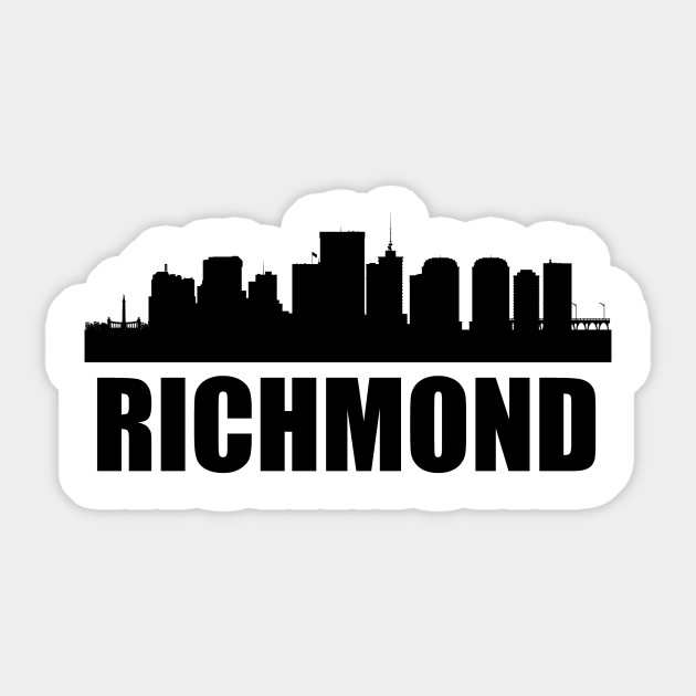 Richmond Va Skyline Richmond Sticker Teepublic