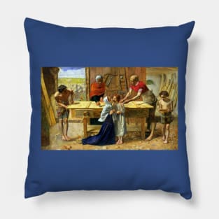 Christ in the House of His Parents - The Carpenter's Shop - John Everett Millais Pillow