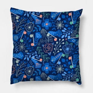 Floral Roller Rink Pillow