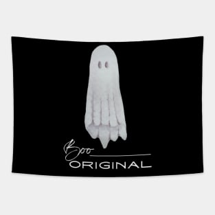 Boo original - cute watercolor ghost- white lettering Tapestry