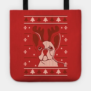 Xmas French bulldog Tote