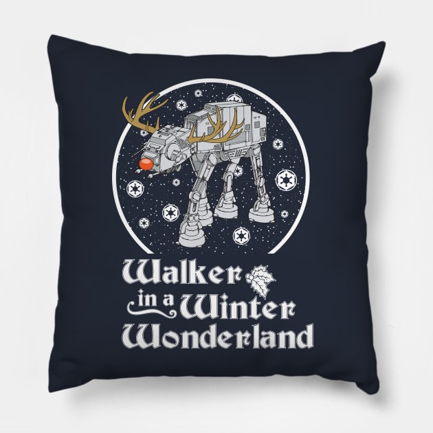 Walker In A Winter Wonderland Pillow by Chewbaccadoll