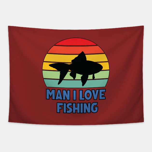 Man i love fishing fish milf Tapestry by Donut lover