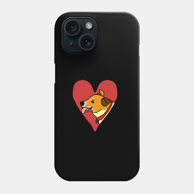 My Small Valentine Toby Dog Phone Case by ellenhenryart