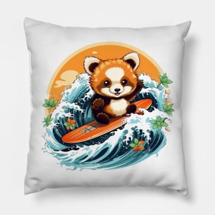 Red Panda Surf Pillow