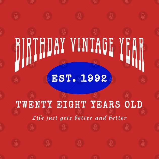 Birthday Vintage Year - Twenty Eight Years Old by The Black Panther