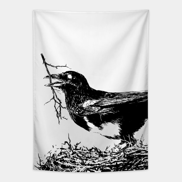 Crow me a river Tapestry by vvilczy