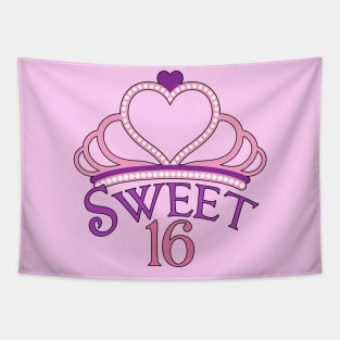 Sweet Sixteen Birthday Tiara Tapestry