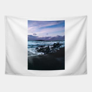 Sea Storm Sunset Tapestry