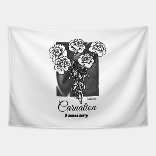 January birth flower - Carnation Tapestry