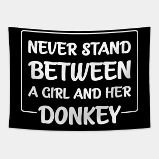 Donkey Girl Woman Tapestry