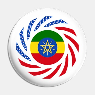 Ethiopian American Multinational Patriot Flag Pin