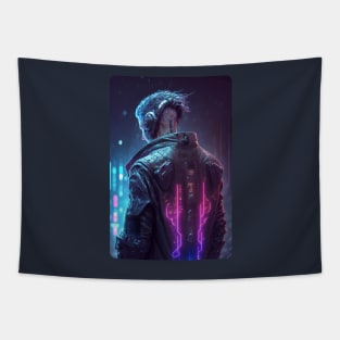 Cyberpunk Hacker Tapestry