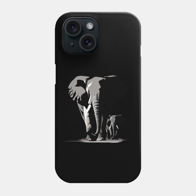 Elephants Phone Case by ORENOB