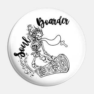 Skeleton Soul Boarder Pin