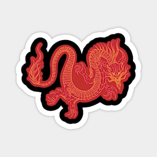 Chinese Yellow Dragon Magnet