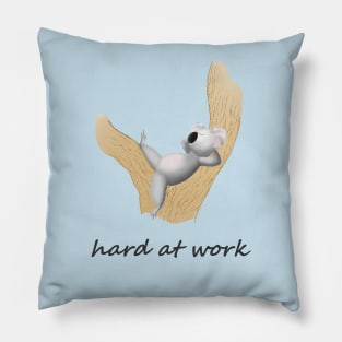 Hard working koala Pillow