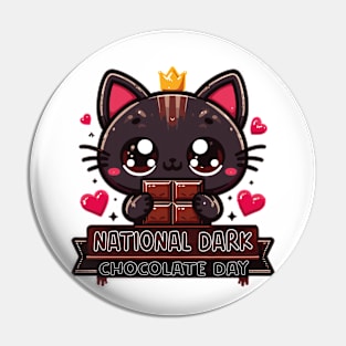 Dark Chocolate Day Cat Pin