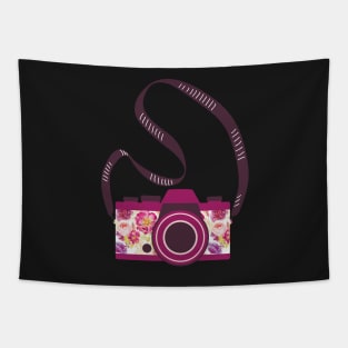 Watercolor floral camera Tapestry