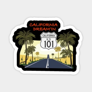 California Dream'in - California Highway 101 Magnet