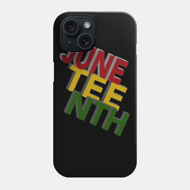 Juneteenth 3D Stacked Design Phone Case by blackartmattersshop