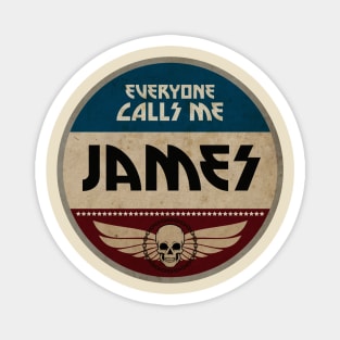 Vintage Name Tag: James Magnet